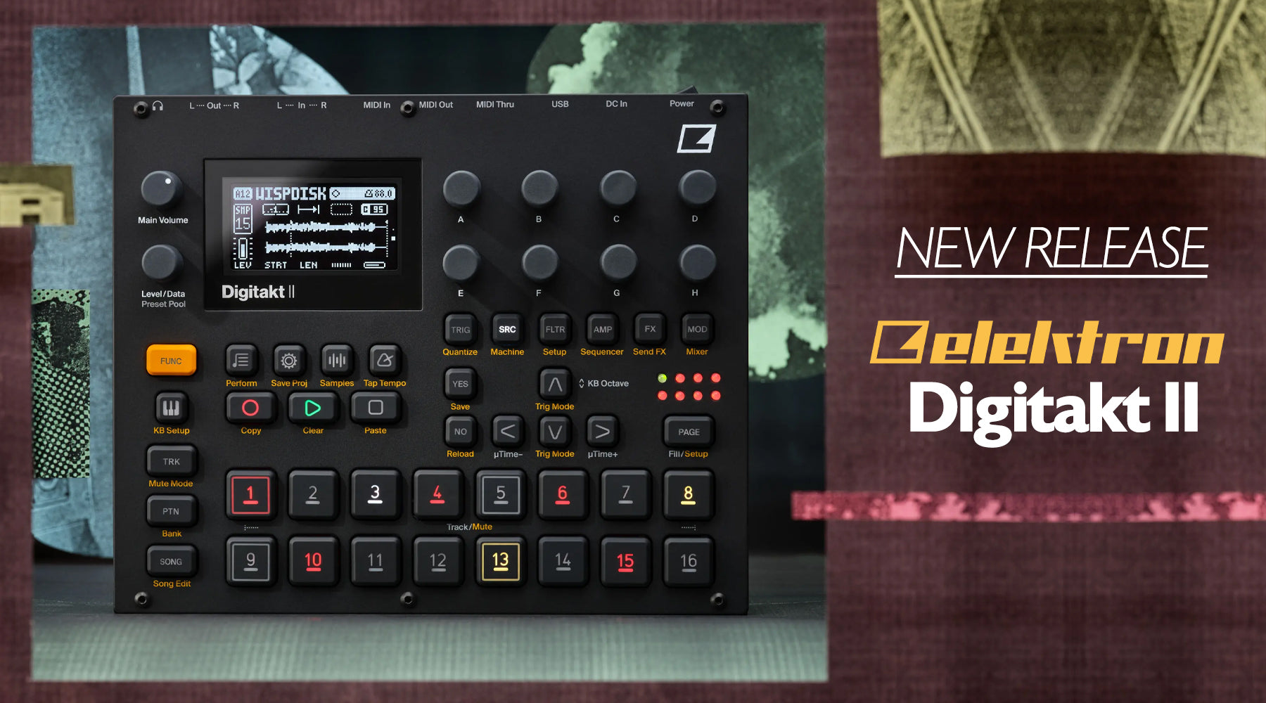 Elektron Digitakt II 16-track Stereo Drum Computer and