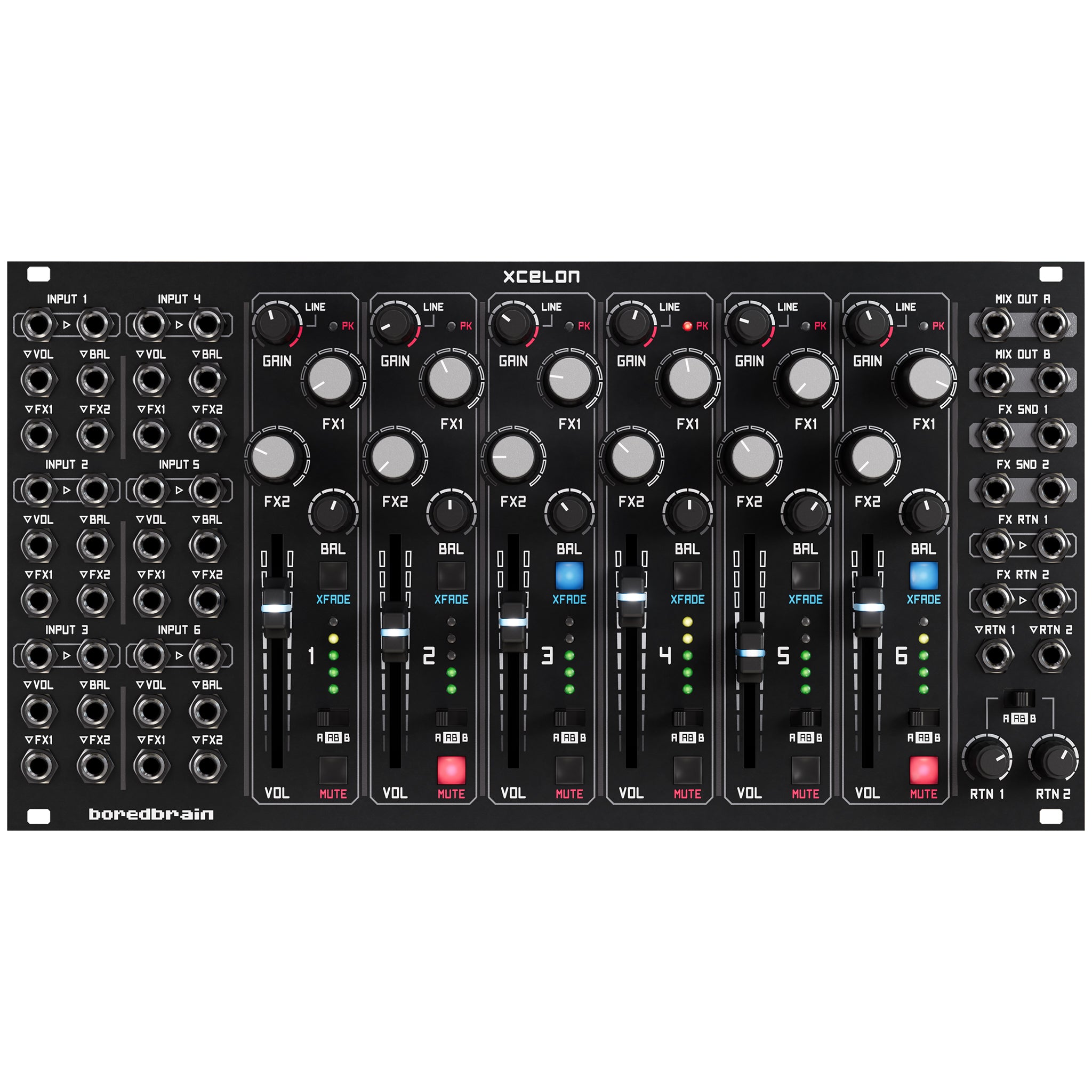 Boredbrain Xcelon True Stereo Voltage-Controlled Mixer