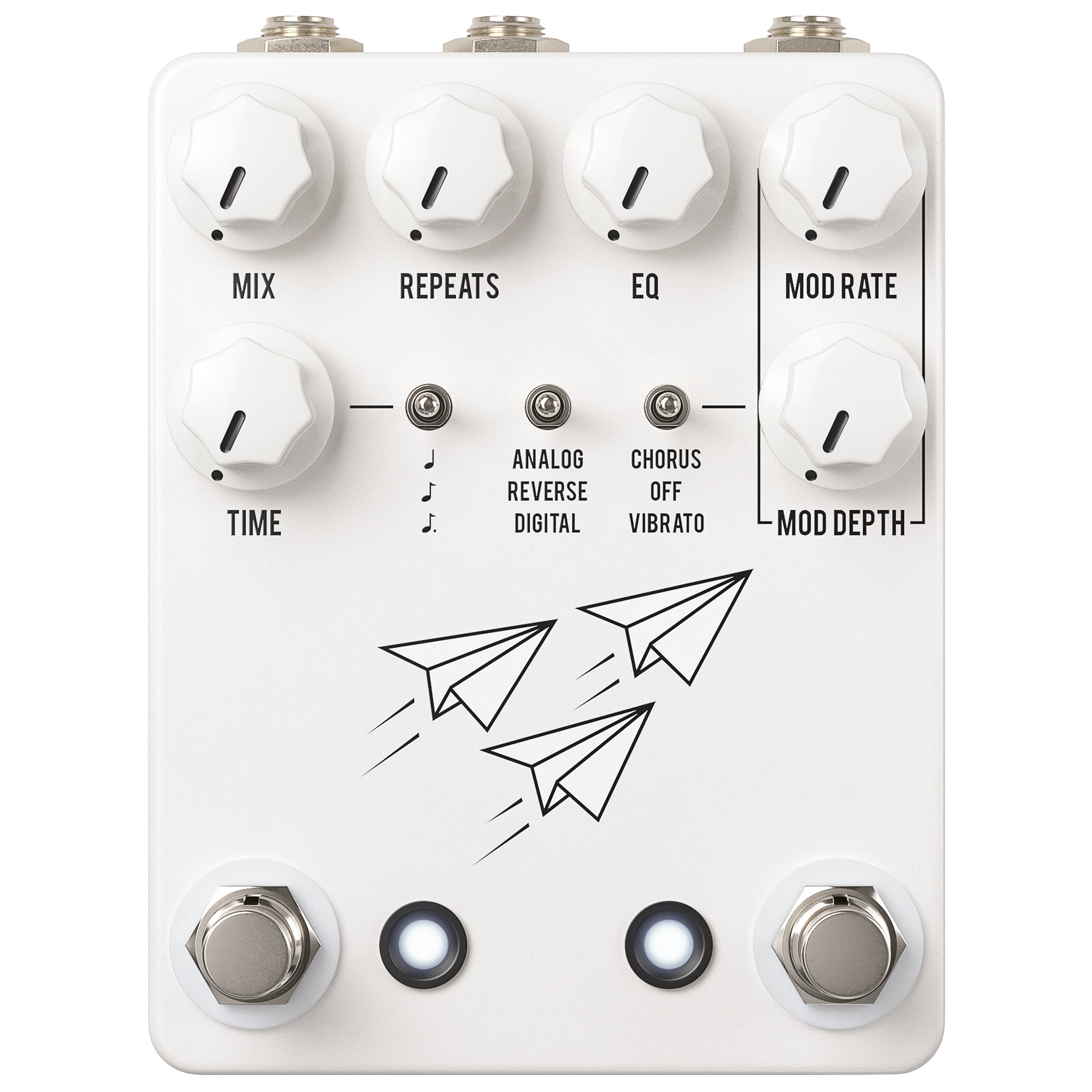 【新品同様】JHS PEDALS / FLIGHT DELAY JHS Flight Delay Reverse Analog Digital Pedal White