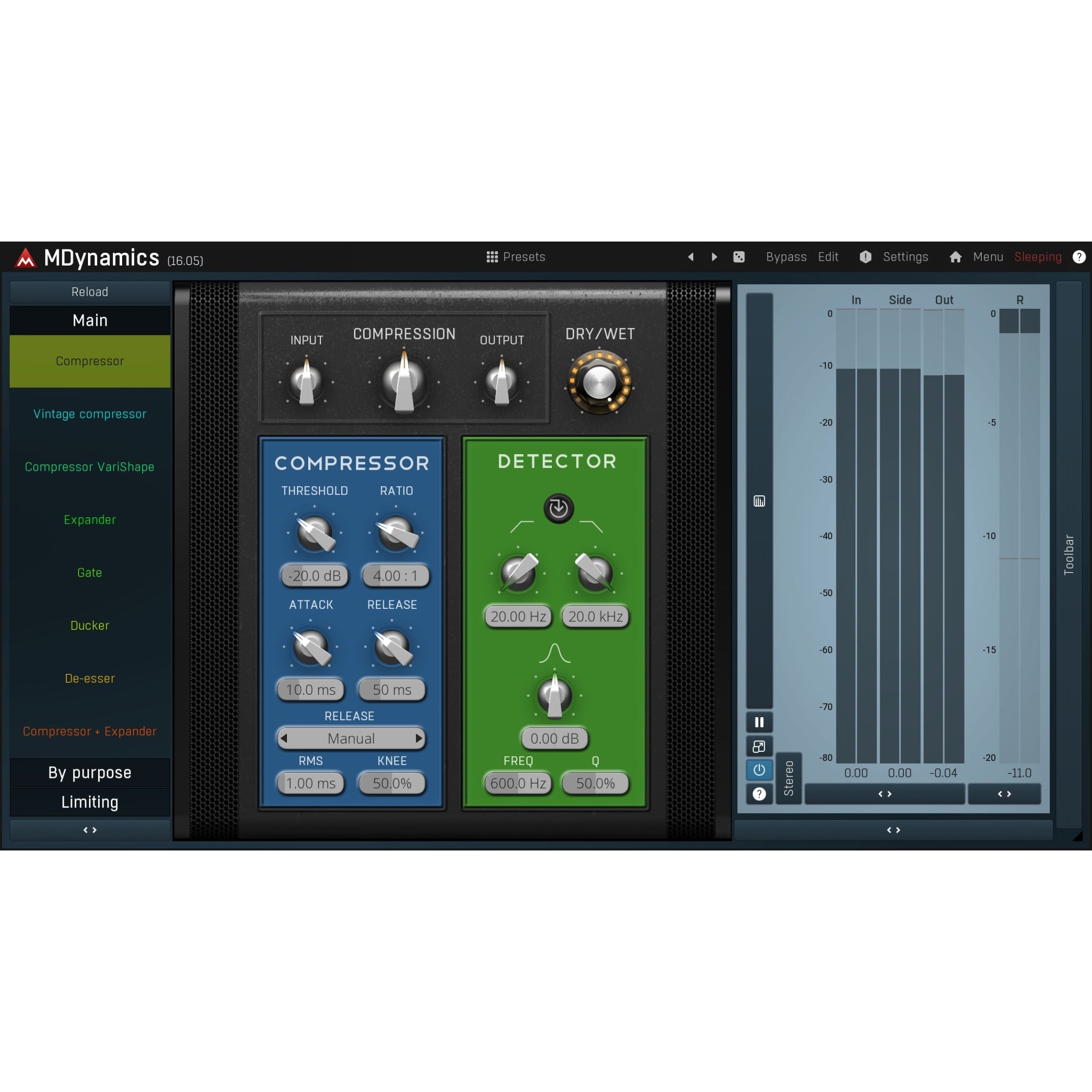 Melda MDynamics Compressors, Expanders, Gates