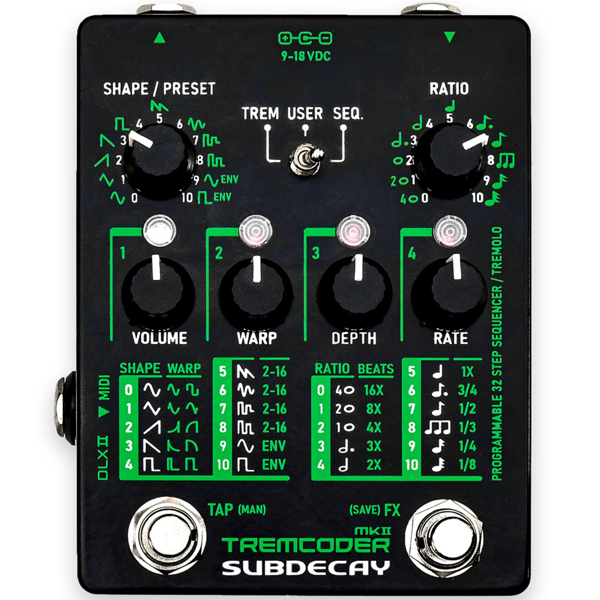 subdecay pedals TremCoder MkII Tremolo Sequencer Pedal CME Internal ID : P-001854653 SuchAsThe80SStyleOfTheLow <b><big>FARBE</b></big>:HONIGGELB (+490 €) JOMA Polar Handschuhe 101