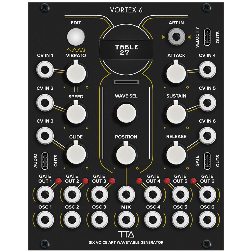 Oscillateur polyphonique à table d'ondes à 6 voix Tiptop Vortex6