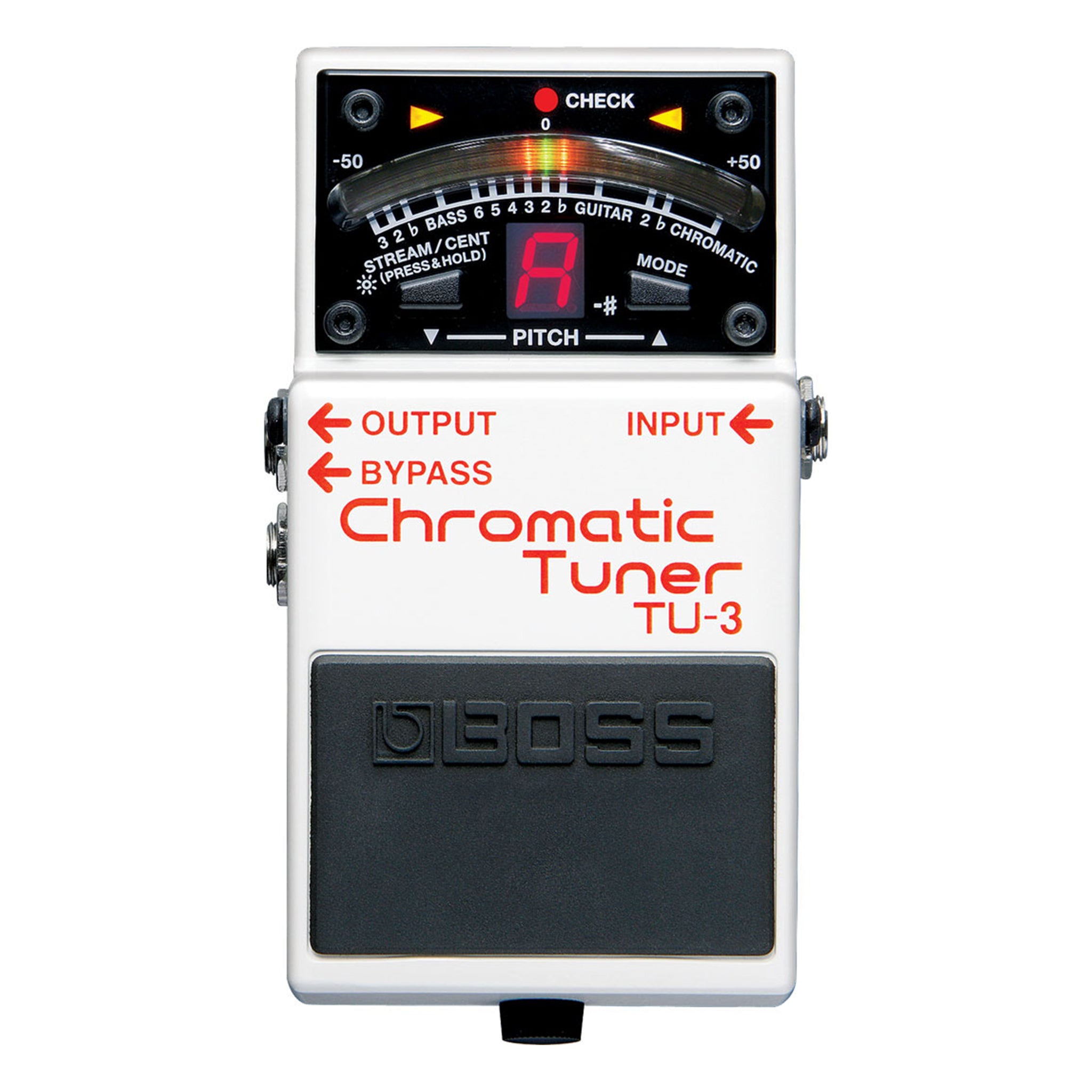 Boss TU-3 Chromatic Tuner Pedal with 3 Patch Cables