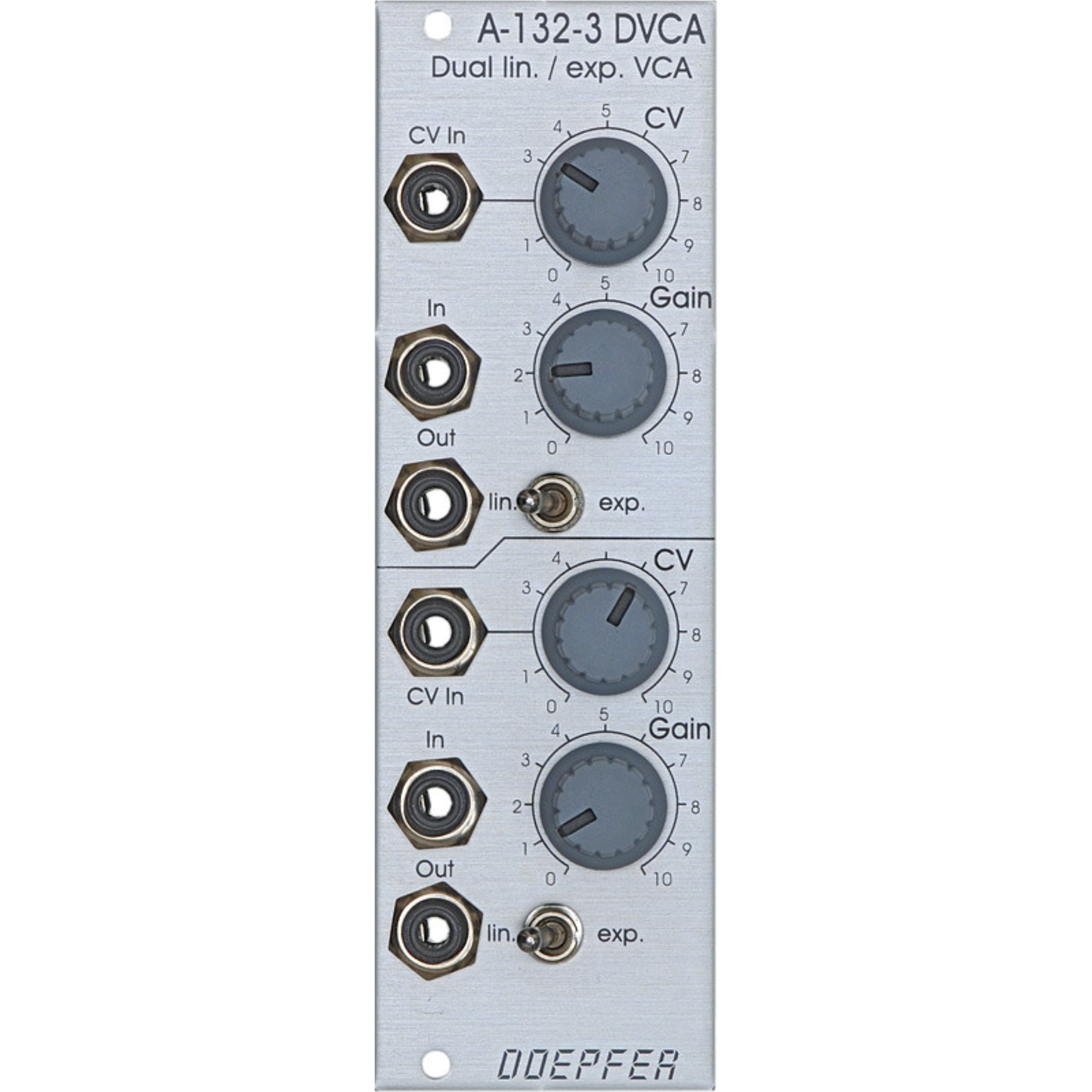 鍵盤楽器 Doepfer A-132-2 QVCA Quad VCA Doepfer A-132-2 - Eurorack Module on ModularGrid