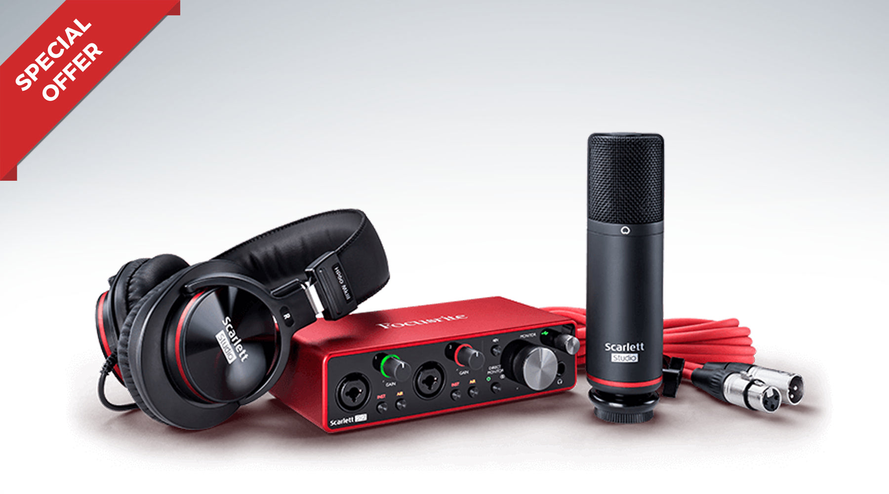 SAVE 70$ on the ultimate Focusrite studio recording bundle!