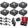 JMAZ Mad Par Rubix RGBA Battery LED Light 6-Pack