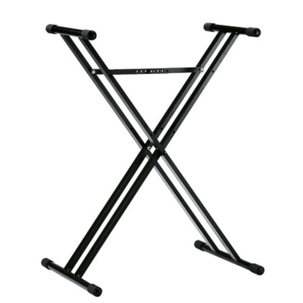 K&M 18963-BLACK DOUBLE BRACE KEYBOARD STAND