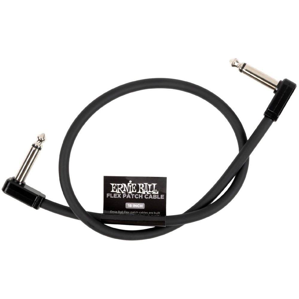 Ernie Ball 6441EB Flex Patch Cable 18in - Black