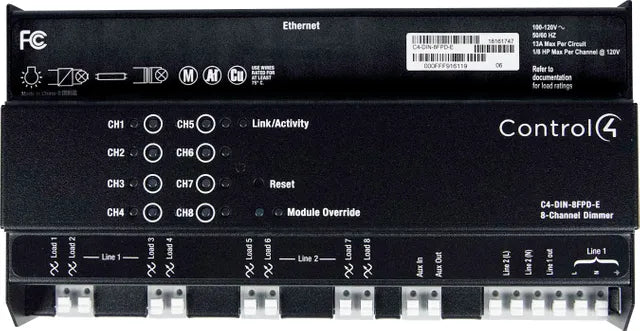 Control4 DIN-Rail 8-Channel Forward Phase Dimmer