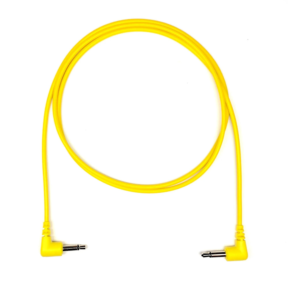 Tendrils Right Angled Eurorack Patch Cable 90Cm Yellow 6 Pac