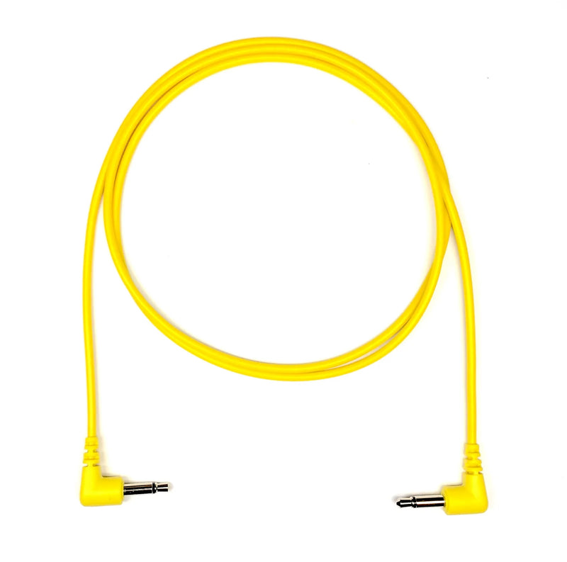 Tendrils Right Angled Eurorack Patch Cable 90Cm Yellow 6 Pac