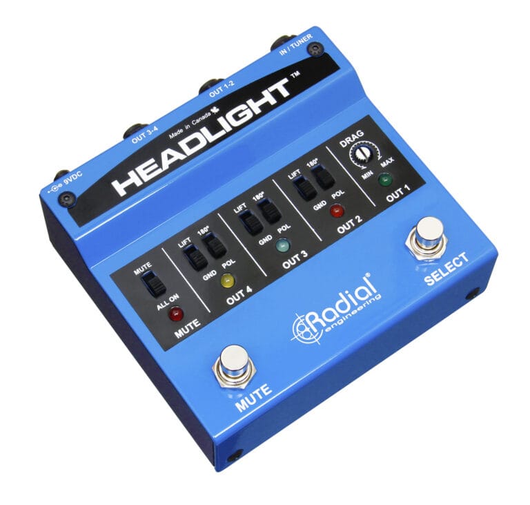 Radial Headlight Amp Selector With Up To 4 Outputs Pedal
