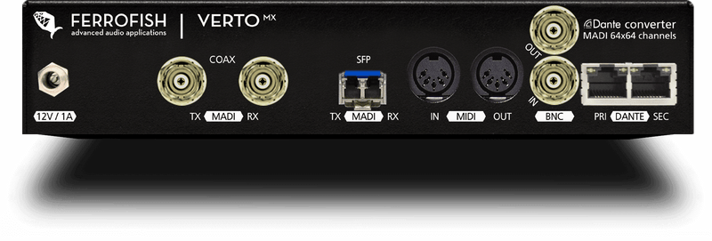 Ferrofish Verto MX 64×64 Channel MADI–Dante Converter