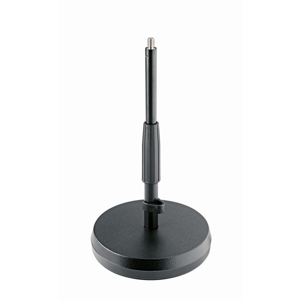 K&M 23325-Black Short Table/Floor Mic Stand with Round Base