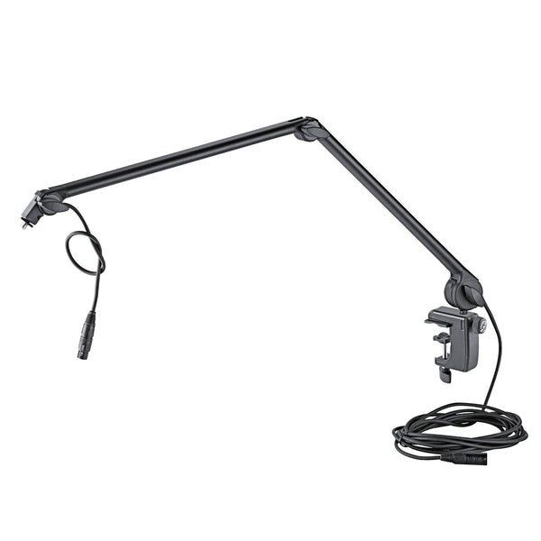 K&M 23860-Black Steel Microphone Desk Arm & Clamp