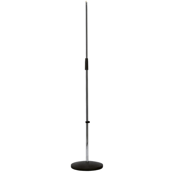 K&M 260/1-Chrome Straight Round Base Mic Stand