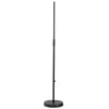 K&M 260-NICKEL MIC STAND with HEAVY ROUND BASE