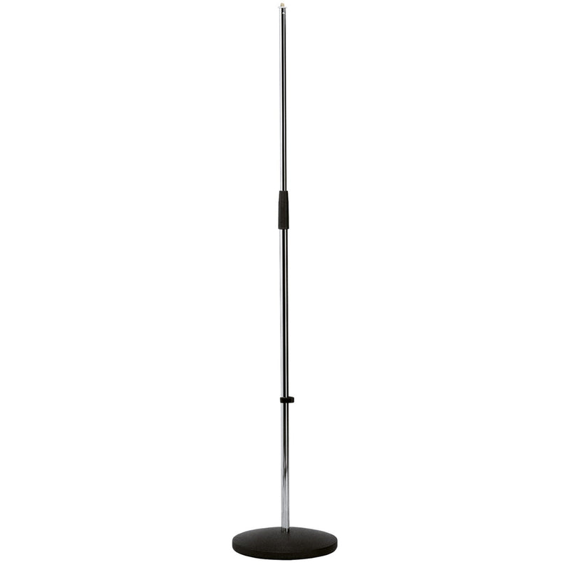 K&M 260-Chrome Straight Round Base Mic Stand