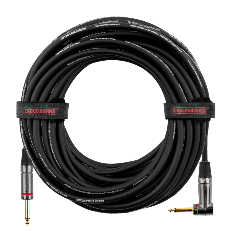 Gator GCWH-INS-30RAQT Strt To Ra Instrument Cable 30Ft