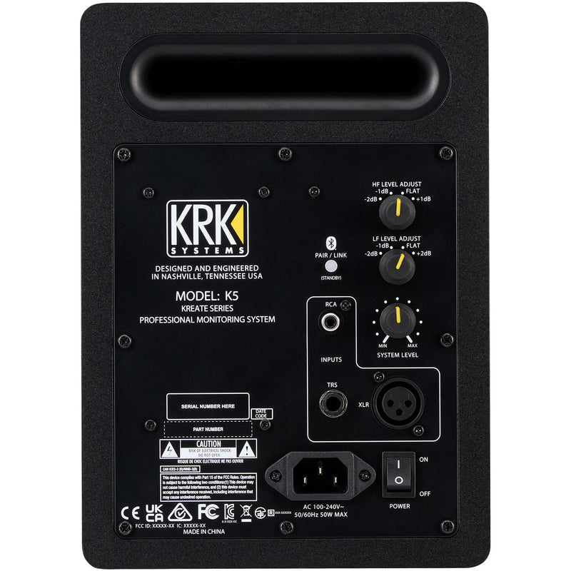 KRK Kreate 5 Powered Studio Monitor 5 inch Single - Black