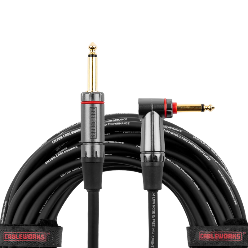 Gator GCWH-INS-10RAQT Strt To Ra Instrument Cable 10Ft