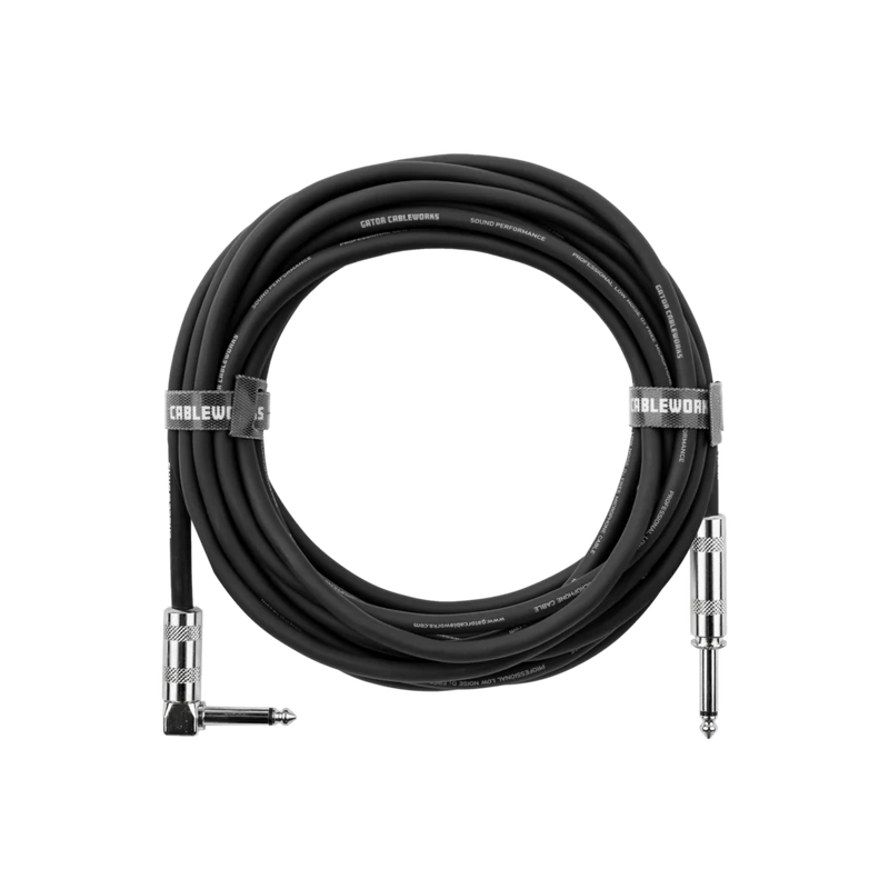 Gator GCWH-INS-20RAQT Strt To Ra Instrument Cable 20Ft