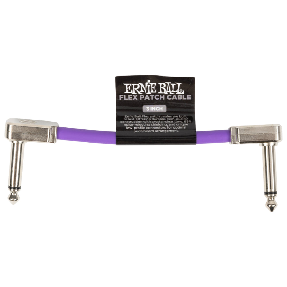 Ernie Ball 6446EB Flex Patch Cable 3in - Purple