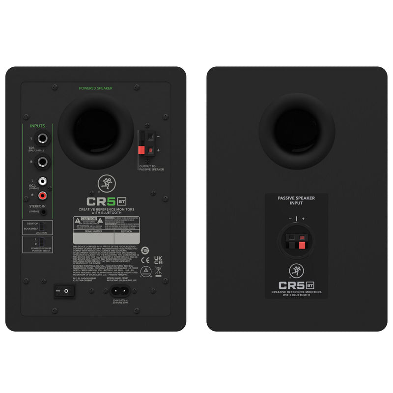 Mackie CR5BT - Pair 5.25in Powered Studio Monitors Bluetooth