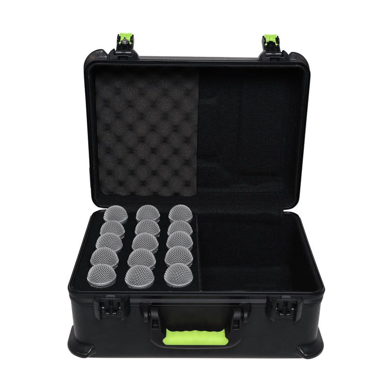 Gator SH-MICCASE15 Molded Case with Drops for 15 Wired Mics