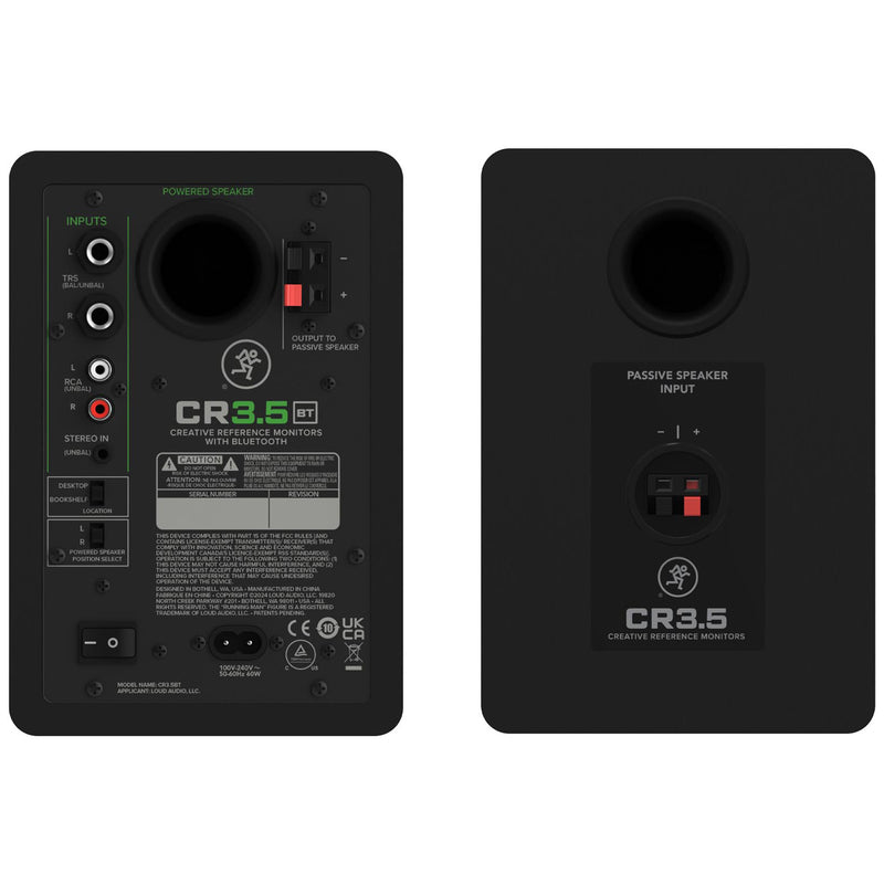 Mackie CR3.5BT- Pair 3.5in Powered Studio Monitors Bluetooth