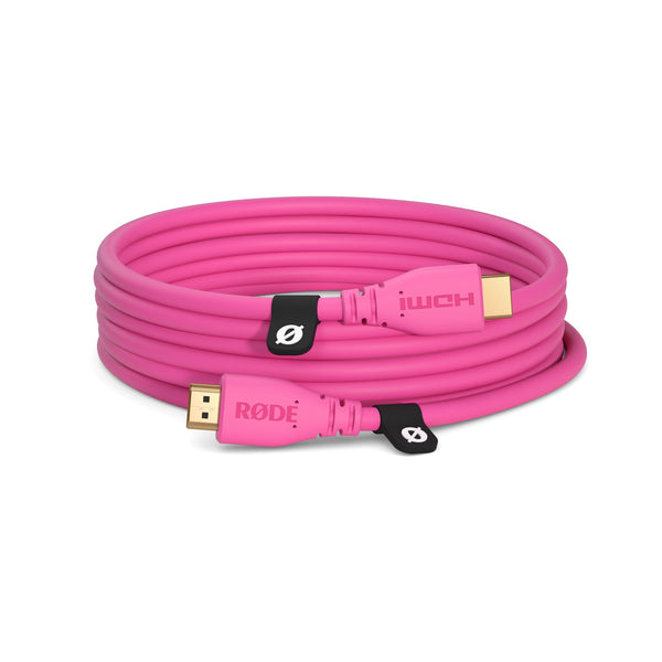 Rode 3M - 2.0 HDMI Premium Cable, (dia 6mm) - Pink