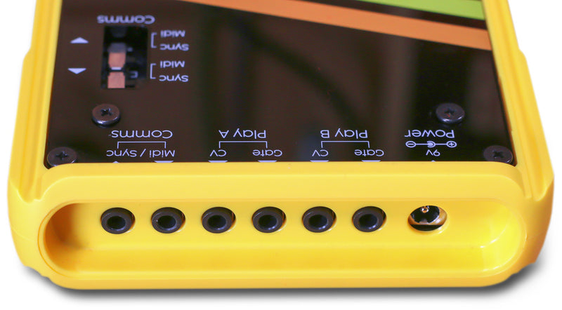 Play Fader 2 channel CV & MIDI Sequencer - Yellow