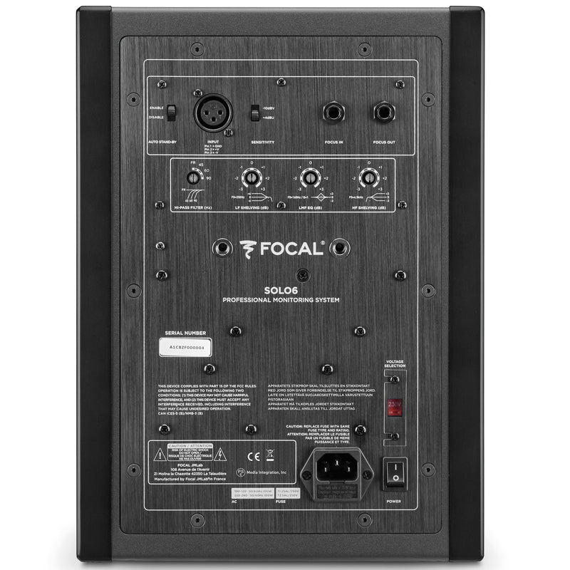 Focal Solo6 Powered 2-Way Studio Monitor Black Finish (Each)