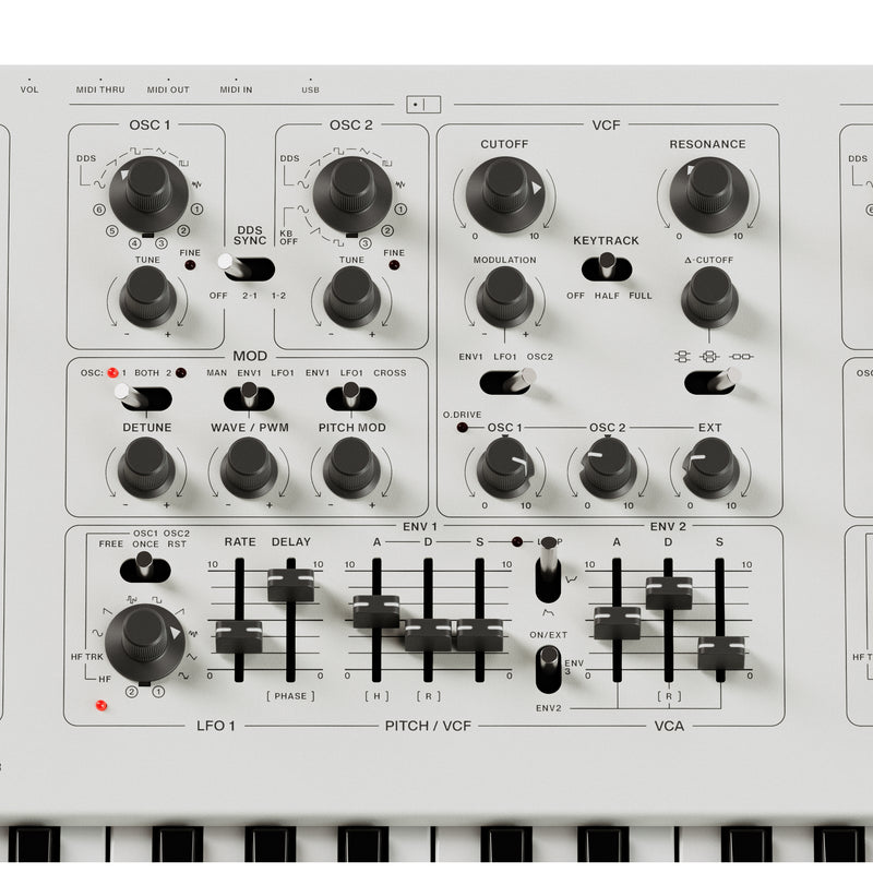 UDO DMNO - 8 Voice Polyphonic Binaural Analog-hybrid Synth - White
