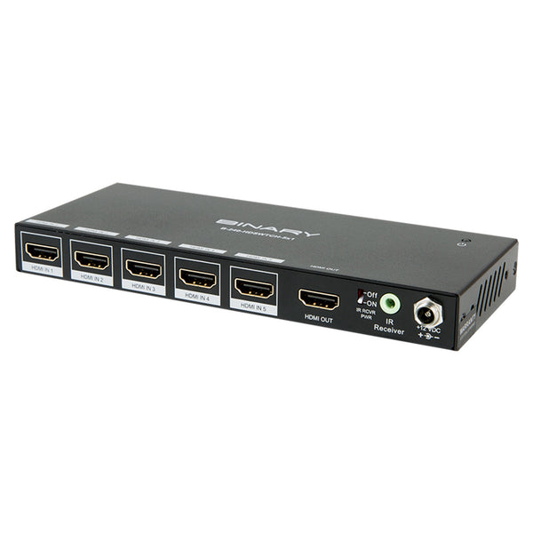 Commutateur HDMI Ultra HD Binary B-240-HDSWTCH-5x1 avec IR