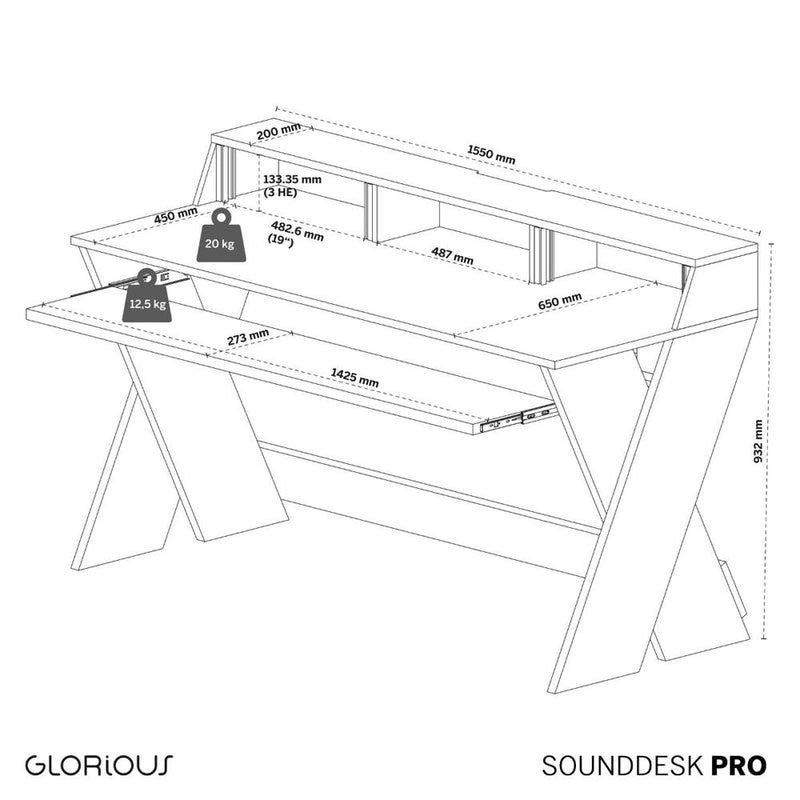Glorious Sound Desk Pro Black