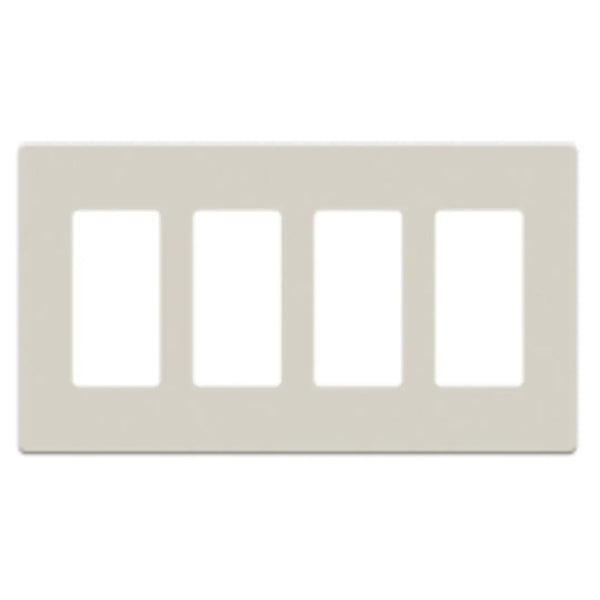 Plaque frontale sans vis Savant : quatre boutons (amande clair)