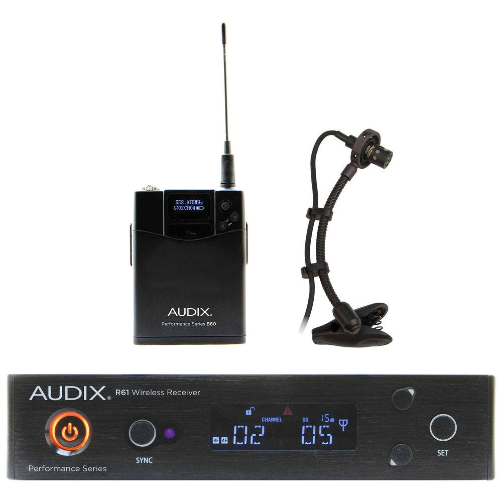 Audix AP61SAX Wireless Sax Mic System R61 Rx B60 Body ADX20I