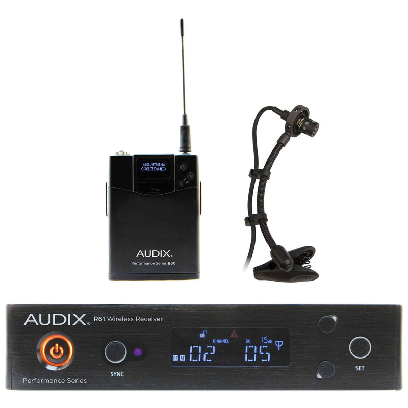 Audix AP61SAX Wireless Sax Mic System R61 Rx B60 Body ADX20I