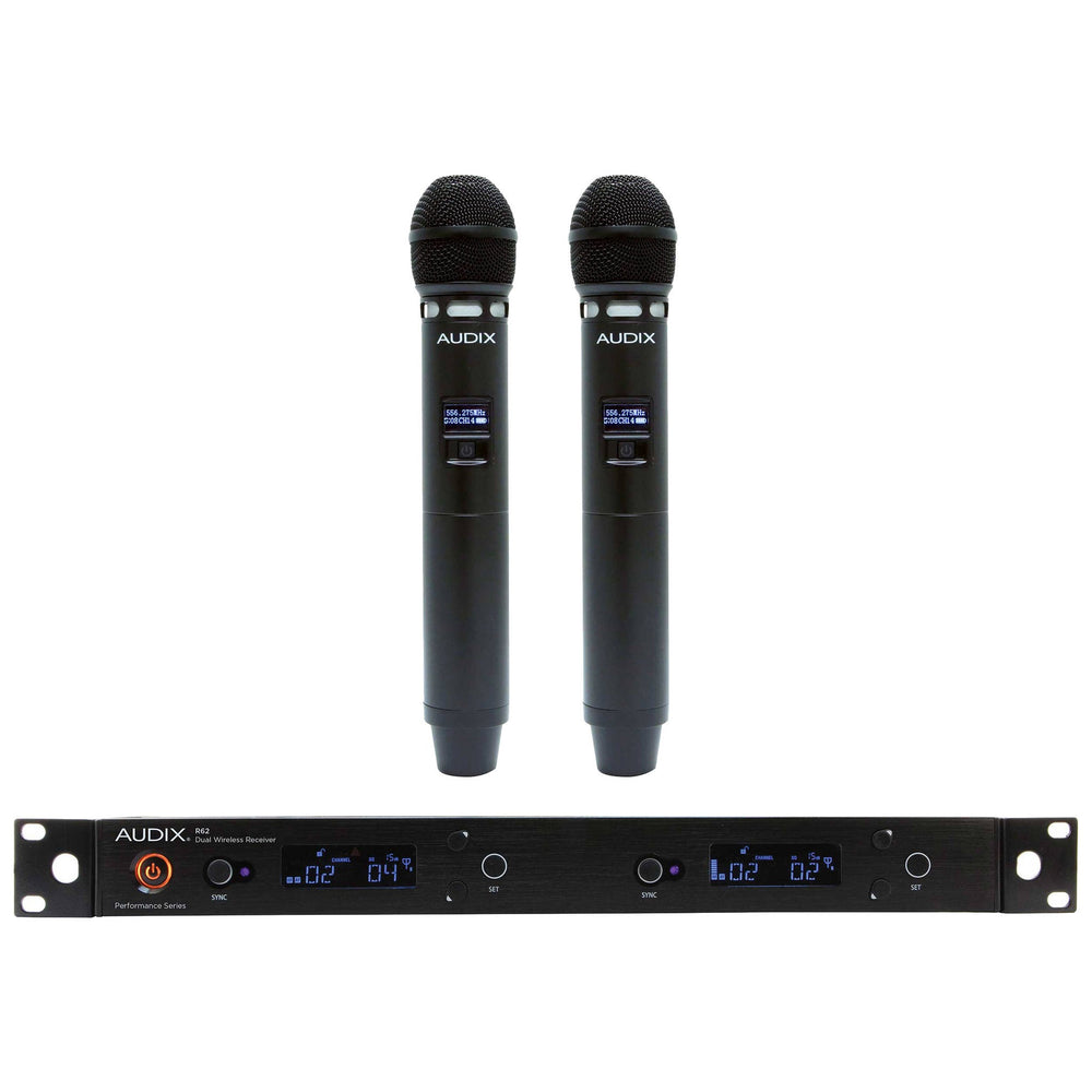 Audix AP62VX5 Wireless Mic System R62 Rx two H60 VX5