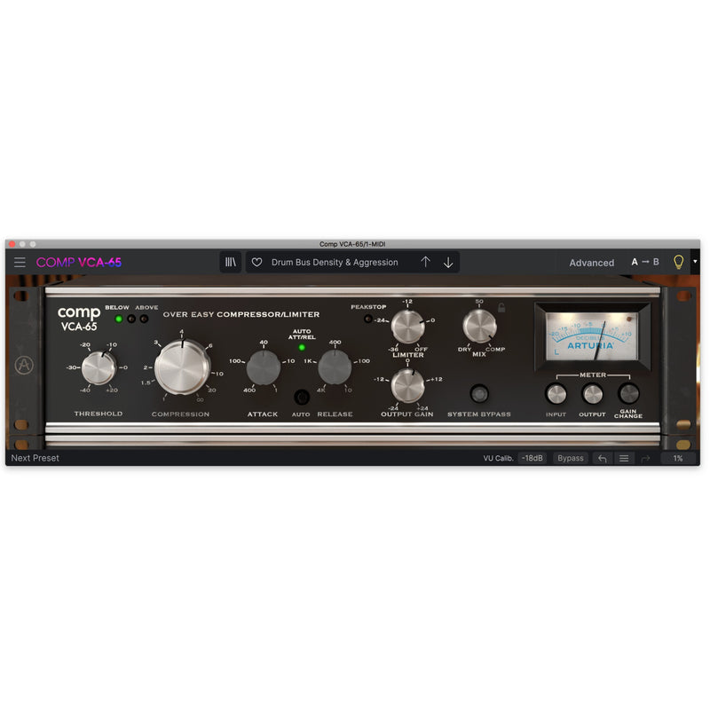 Arturia VCA-65 License | Deluxe drum treatment