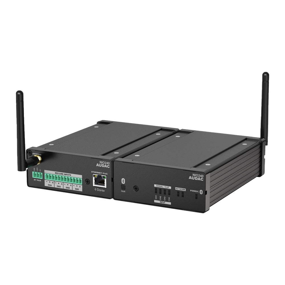 Audac NIO240 - PoE / Dante / AES67 Network Breakout Box