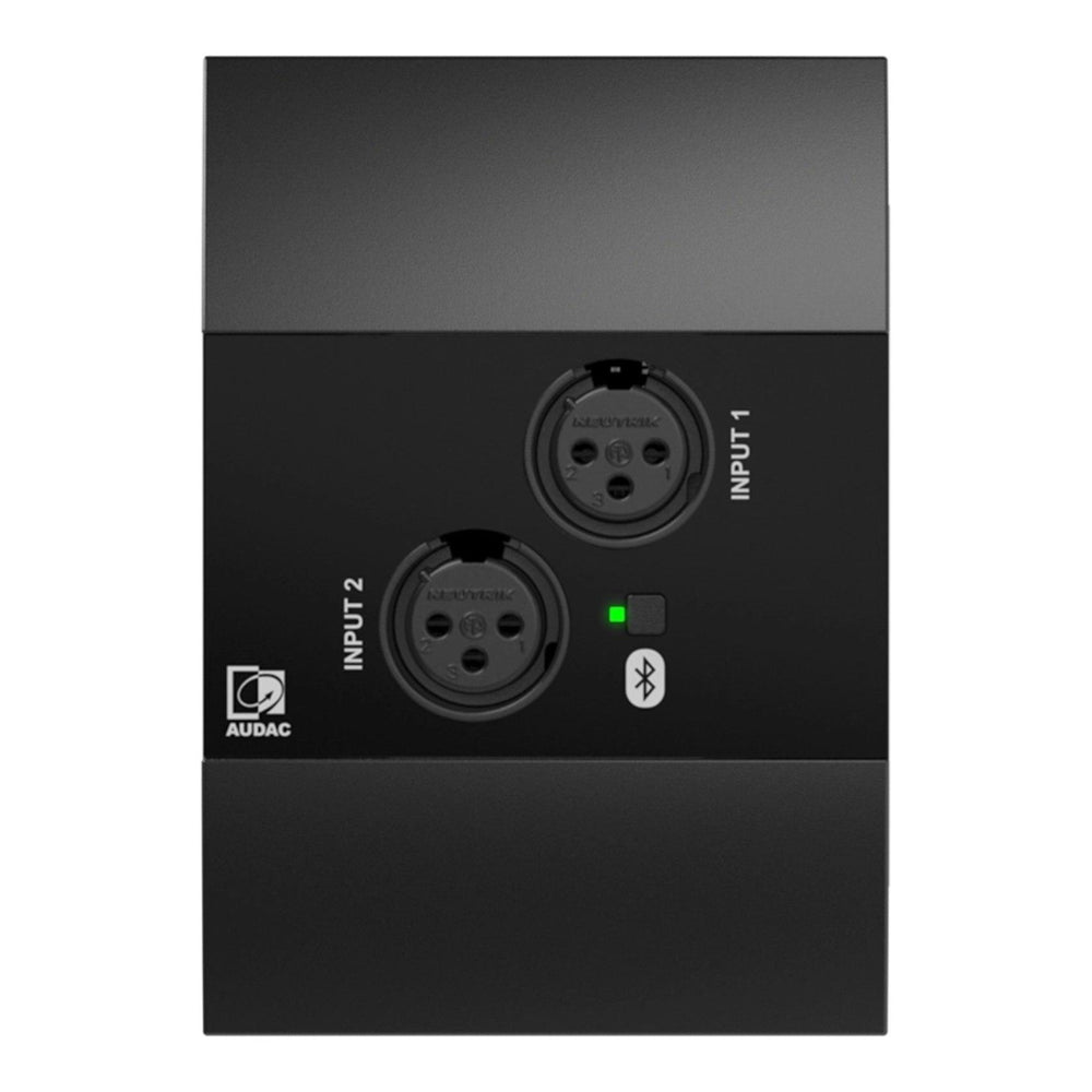 Audac NWP220US Dante PoE 2 XLR Bluetooth Input Panel Black