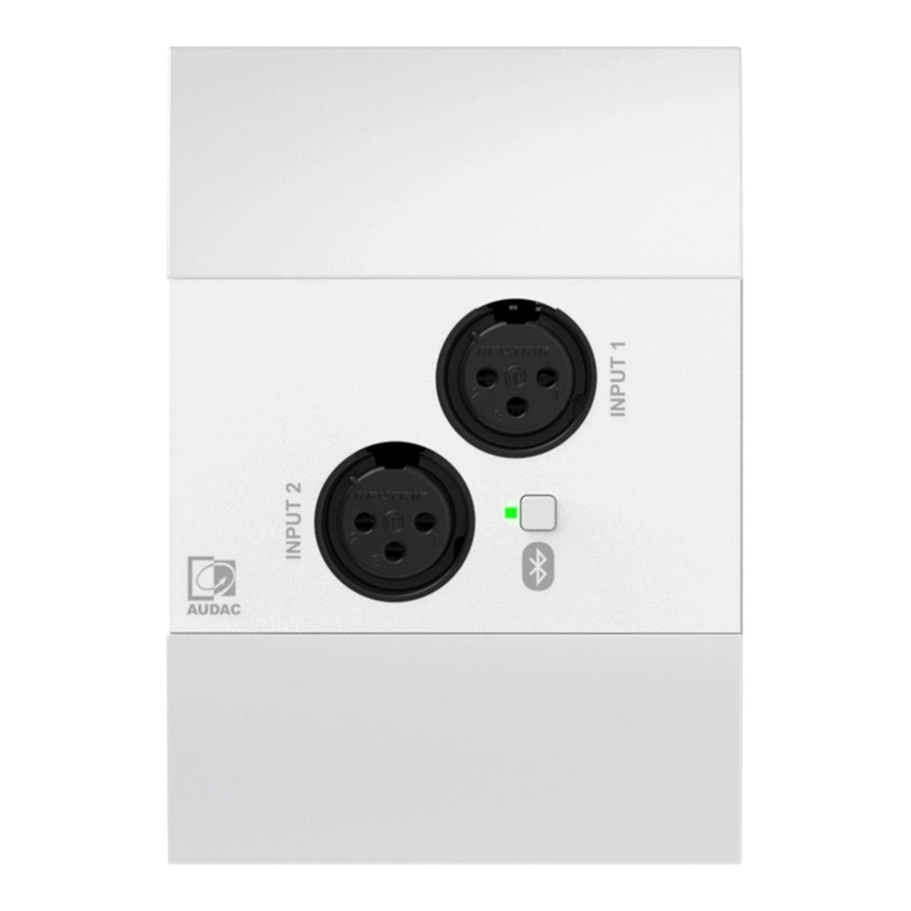 Audac NWP220US Dante PoE 2 XLR Bluetooth Input Panel White