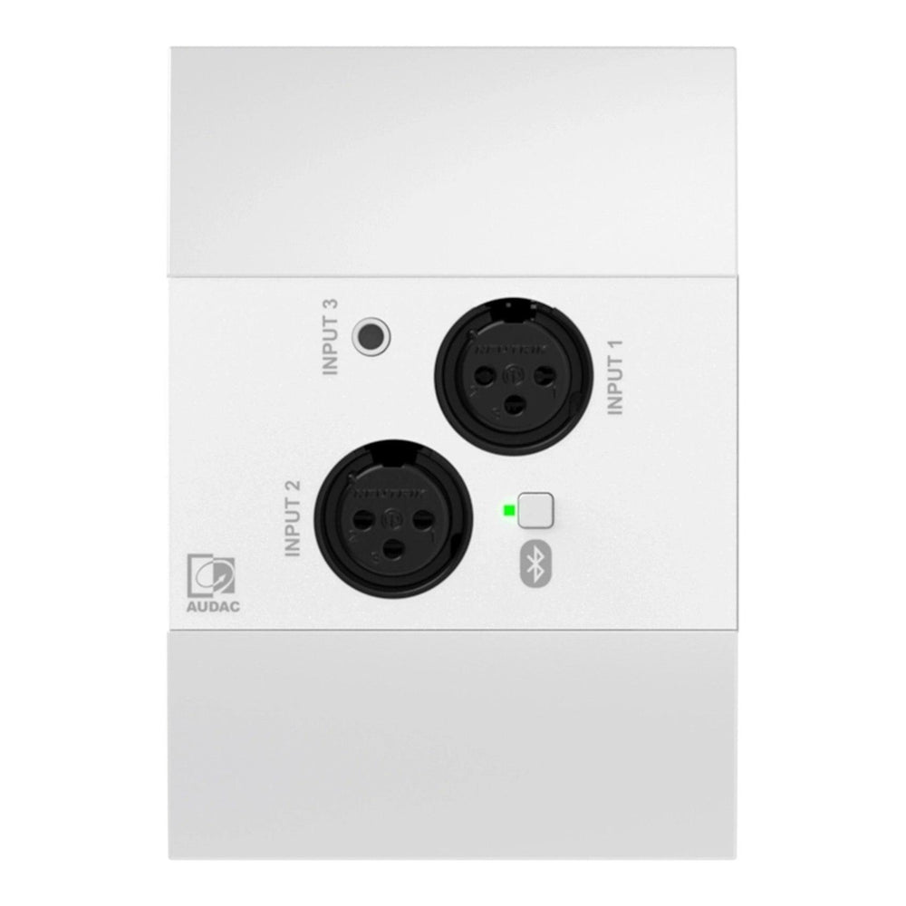 Audac NWP320US Dante 2 XLR 3.5mm Bluetooth Input Panel White