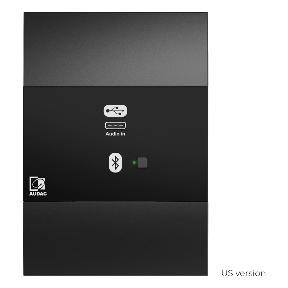 Audac NWP400US Dante PoE USB-C Bluetooth Input Panel Black