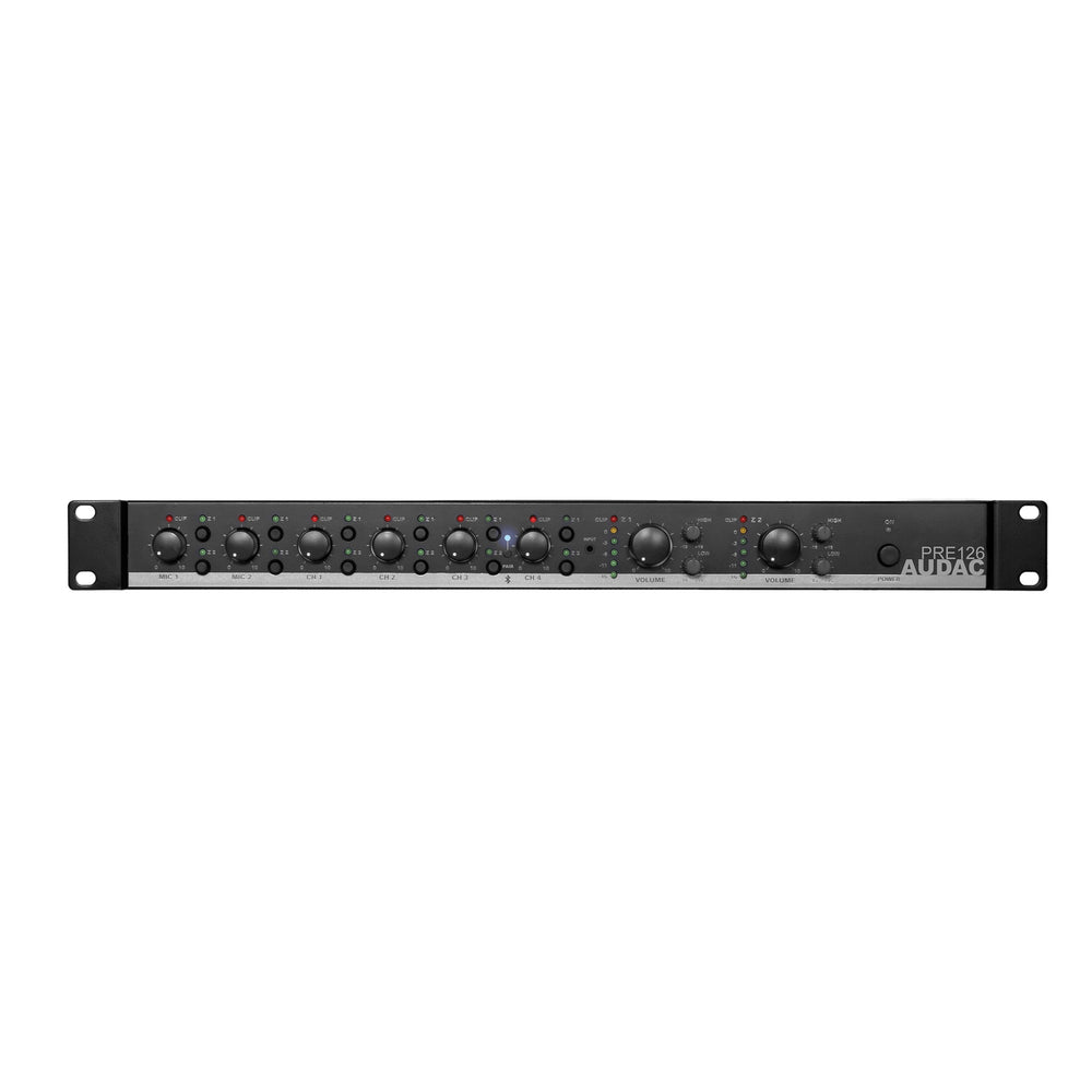 Audac PRE126 6 Channels 2 Zones Stereo Preamp Bluetooth