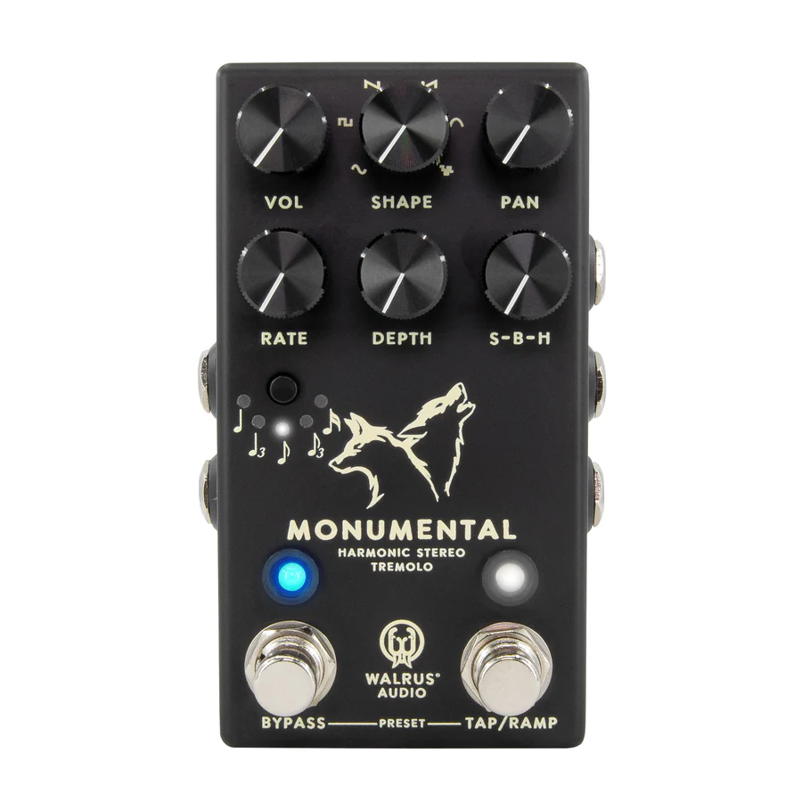 Walrus Audio Monumental Tremolo Stéréo Harmonique Tap - Noir
