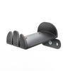 K&M 16310-Black Wall Mount 2-Headphone Holder