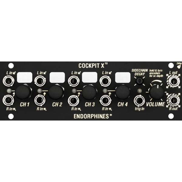 Endorphin-es Cockpit X 1U - 6 Channel Stereo Mixer - Black